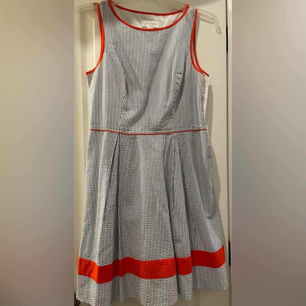 Jessica Simpson seersucker dress with pockets